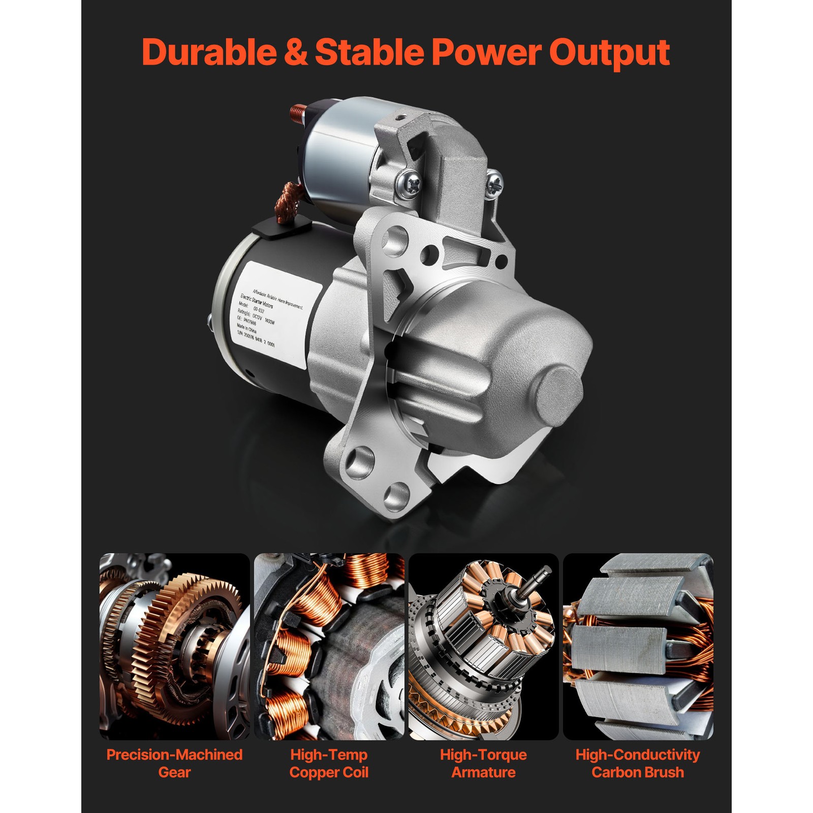 New Starter Motor for Chevy Traverse 09-17 GMC Acadia 07-16 3.6L 17986 17997