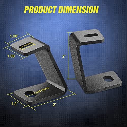 Ditch Light Bracket Hood Mount Brackets for Front A-Pillar For F150 2015-2023