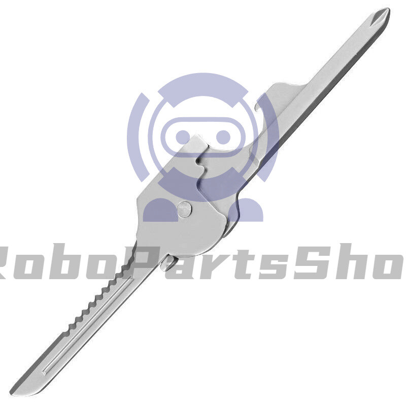 NEW 6-in-1 Utili Key Tool Keyring Keychain Multifunction Stainless Steel 1pcs