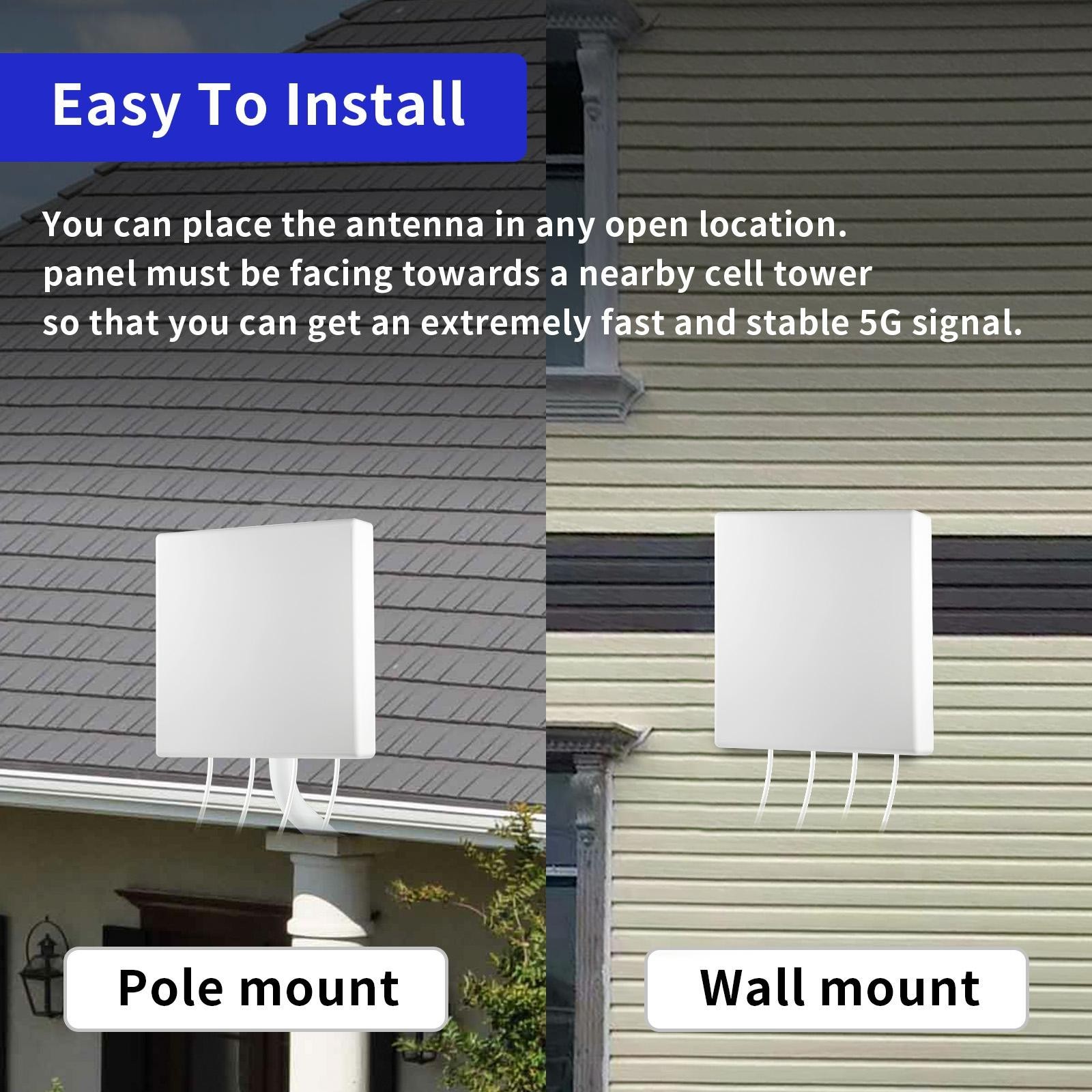 High Gain 4x4 MIMO 4G 5G Antenna Kit for T-Mobile Gateways Home RV Internet