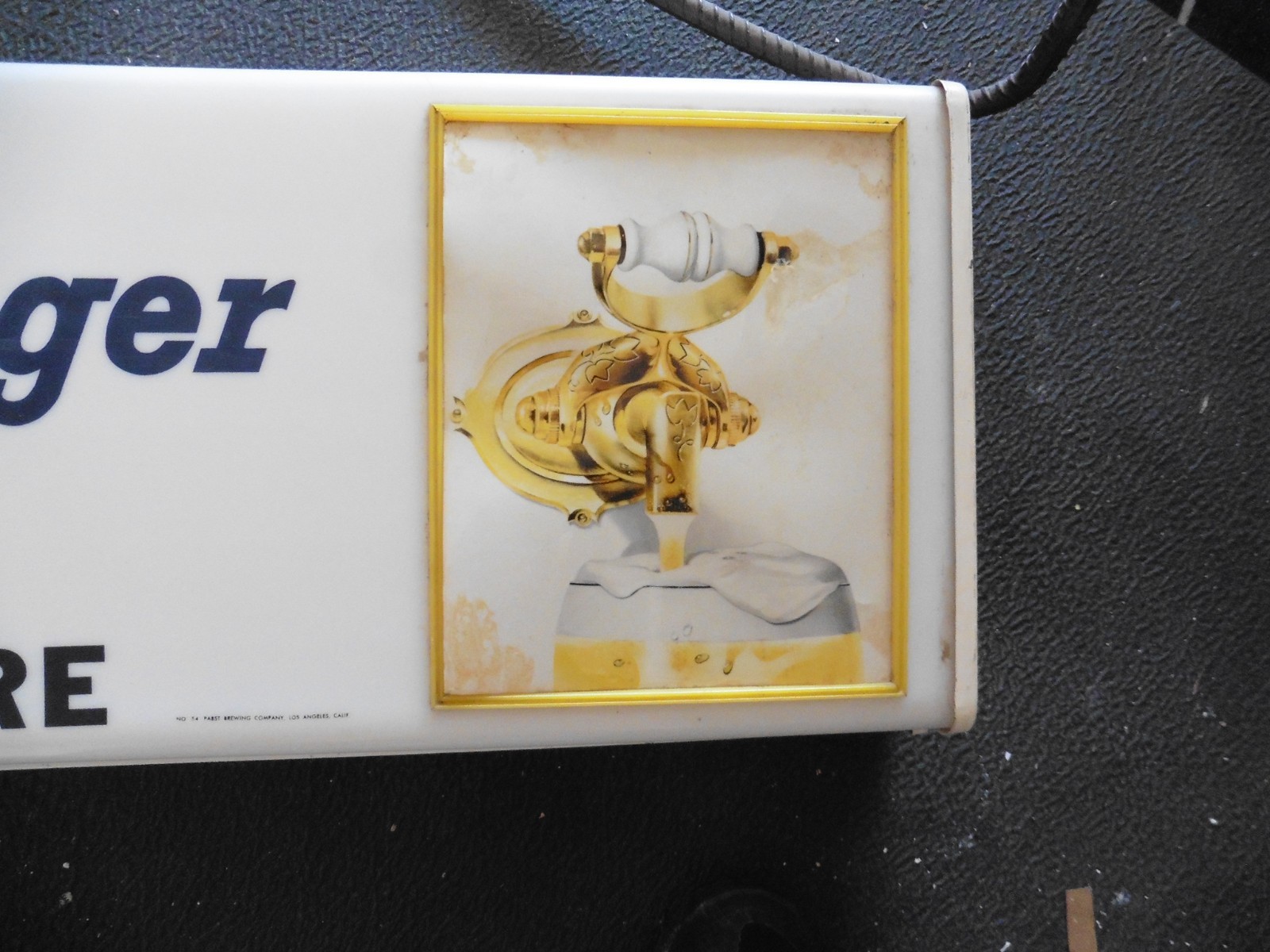 Vintage 60's Eastside Old Tap Lager Beer lite light up Sign Pabst Brewing