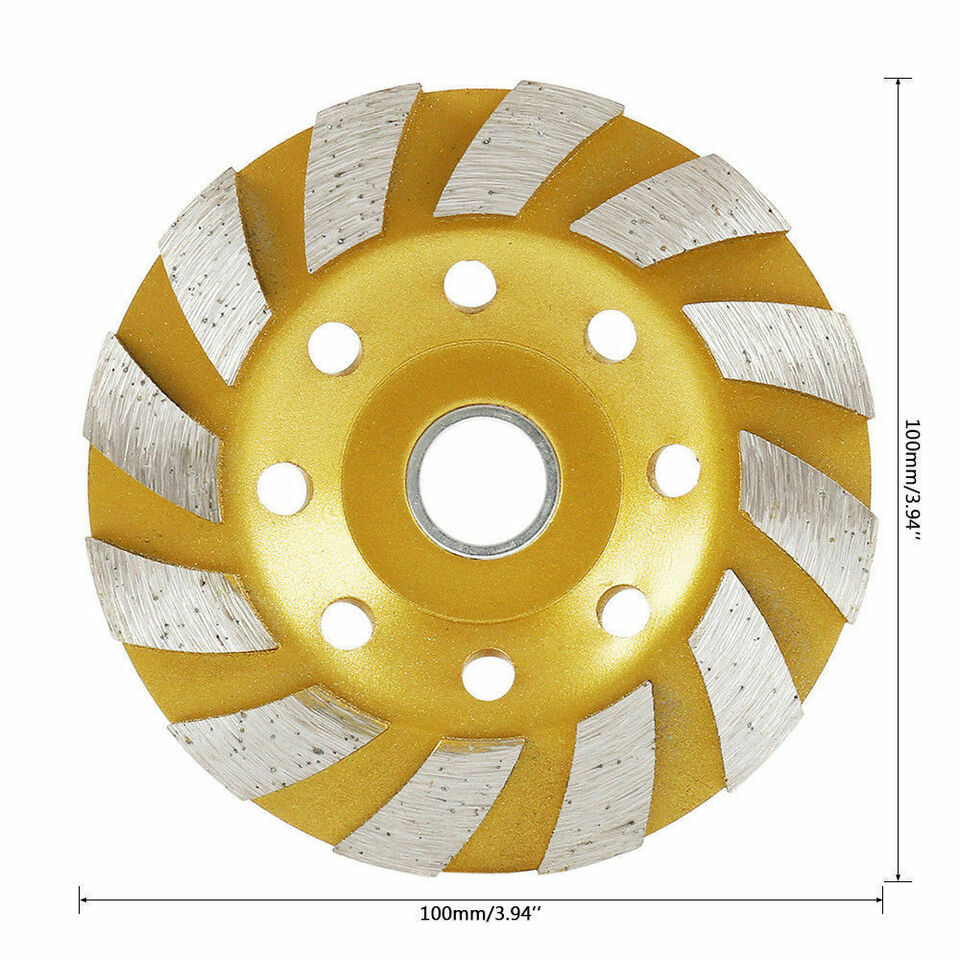 4 inch Diamond Segment Grinding Wheel Disc Grinder Cup Concrete Stone Cut 4" USA