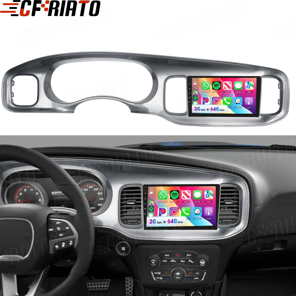 2+64GB Android 15 Car Stereo Radio GPS Navi Carplay For Dodge Charger 2011-2014