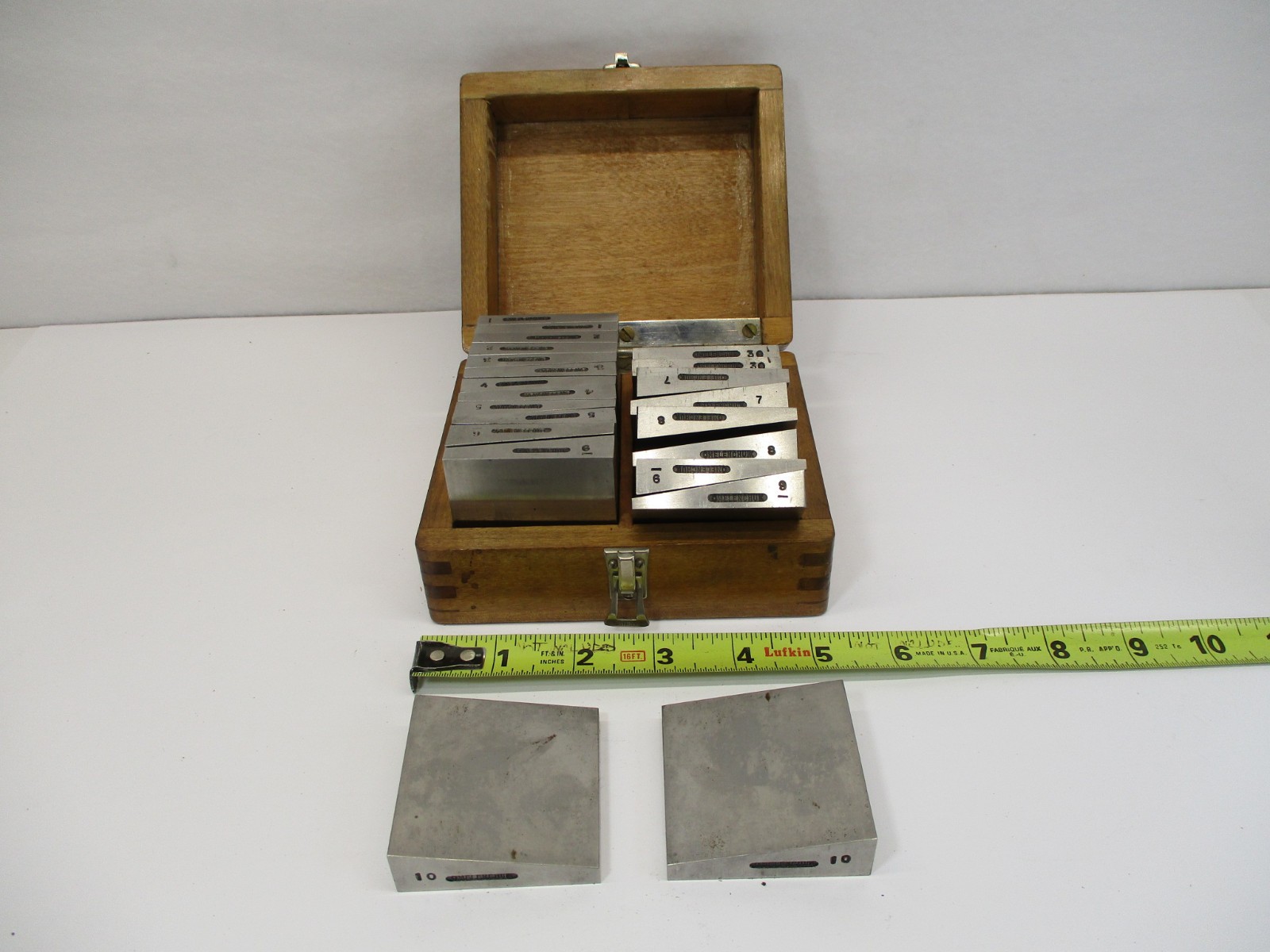 (22) Pc Angle Block Set OMELENCHUK 1° - 30° in Pairs Hard Ground Wood Case EC