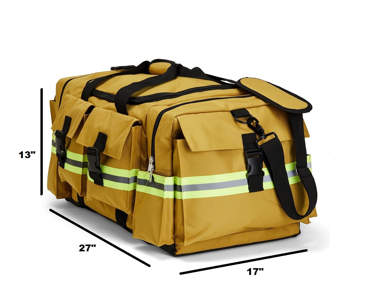LINE2design Elite Firefighter Gear Bag Fireman Rescue Turnout Fire Bag - Yellow