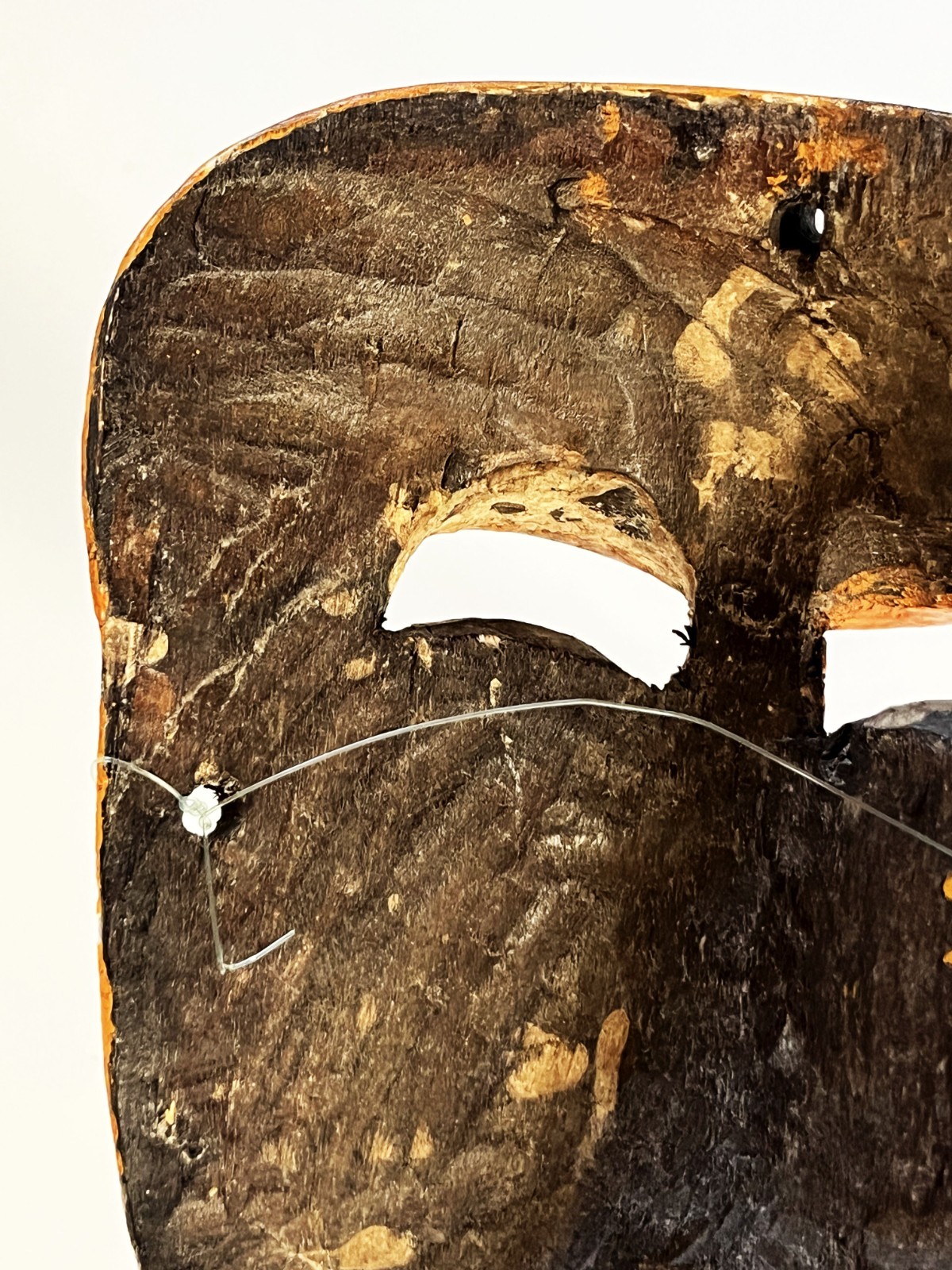 VTG MEXICAN GUERRERO FOLK ART HAND CARVED WOOD MORO CHINO CULTURAL DANCE MASK