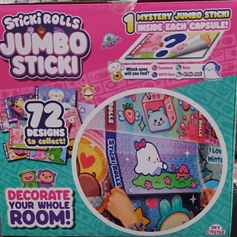 STICKI ROLLS JUMBO STICKI FULL CASE 25X Brand New In Box UNOPENED LOT OF 25