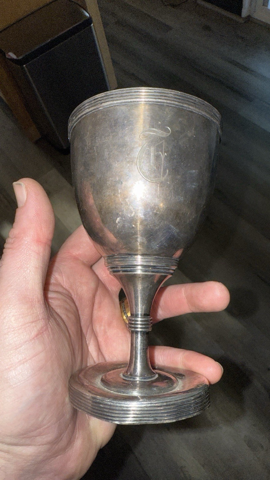 Goblet 1831 Vintage Silver Glass