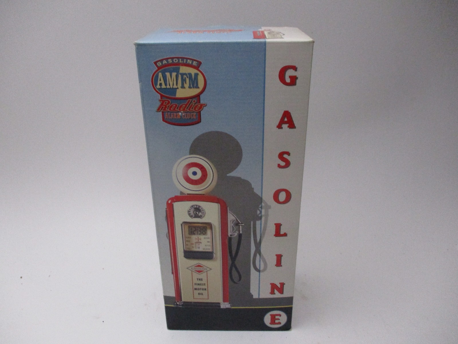 Vintage Gasoline Gas Petrol Pump Alarm Clock Radio AM/FM Boxed New In Box