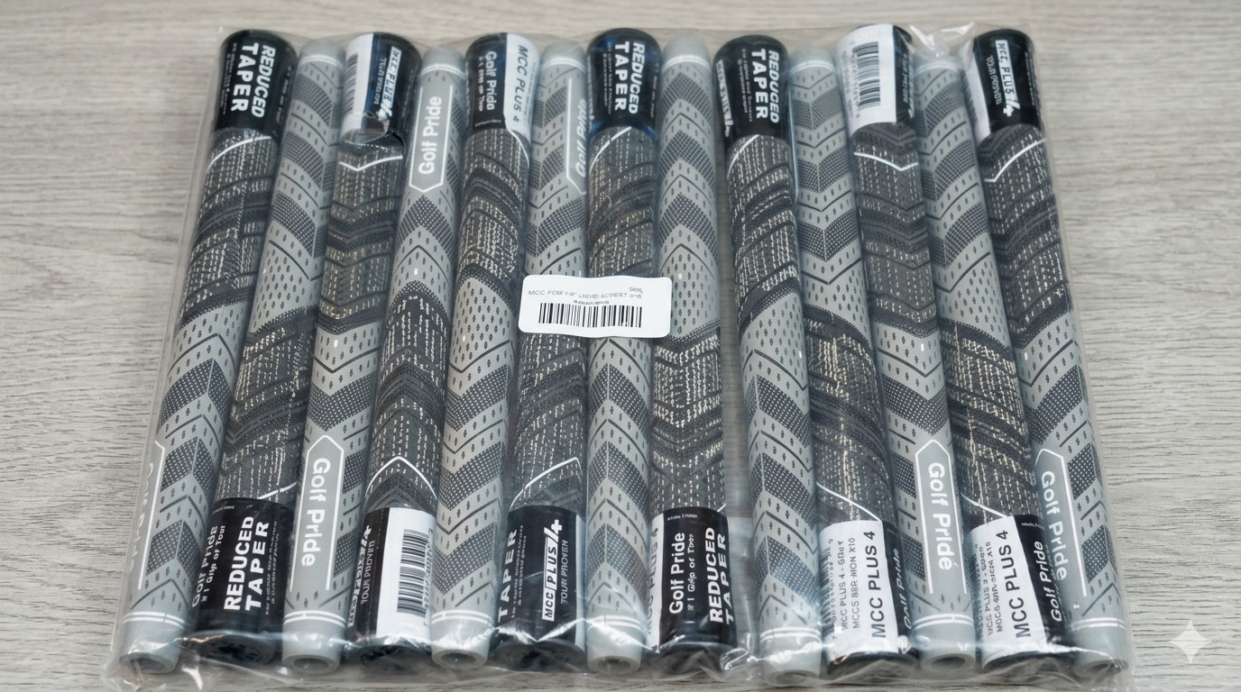 Set of 13 Golf Pride MCC Plus4 Midsize Golf Grips Gray 60 Round Core