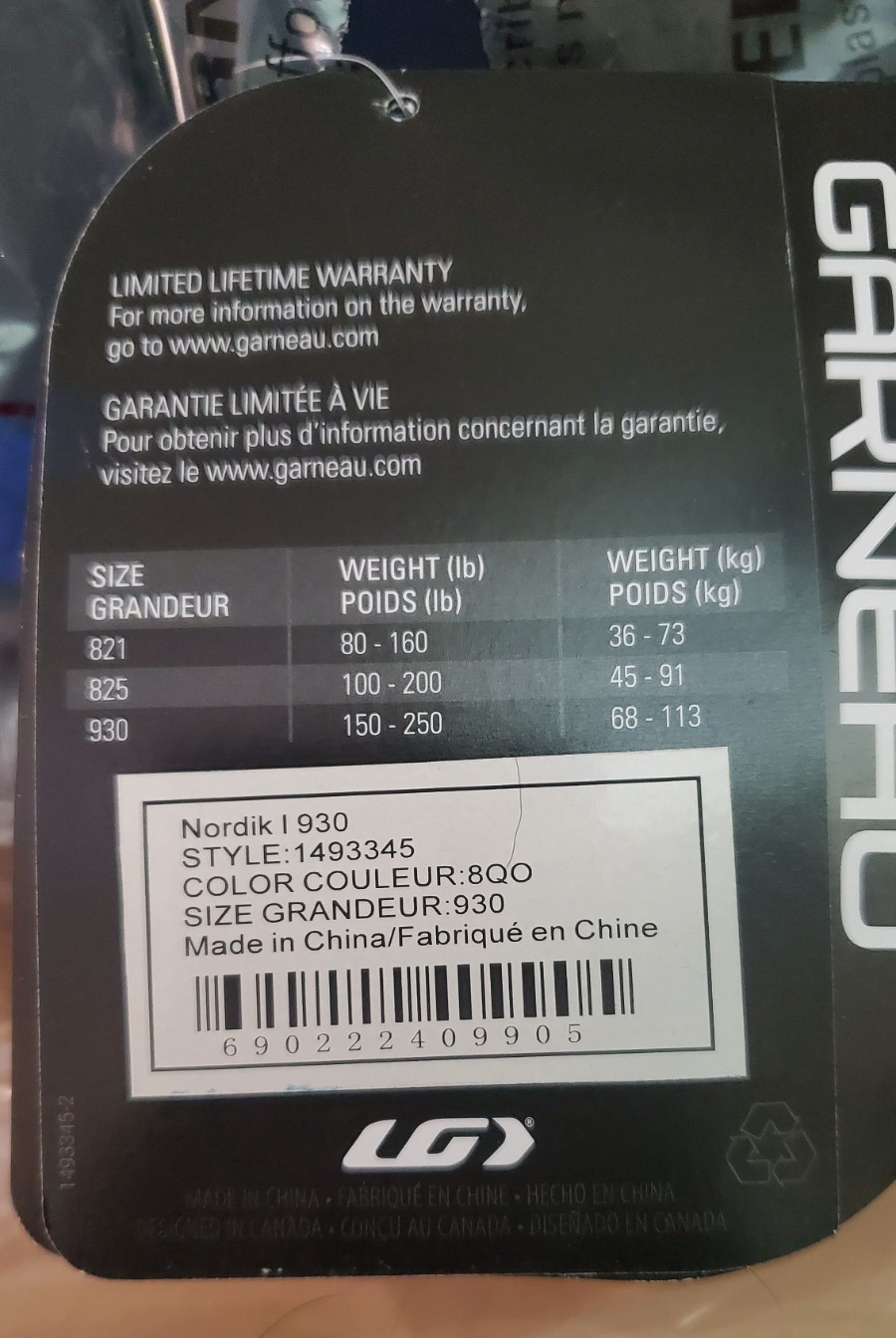 Louis Garneau Adult Nordik I Snowshoes 930 Navy Blue (User Weight 150-250lbs)