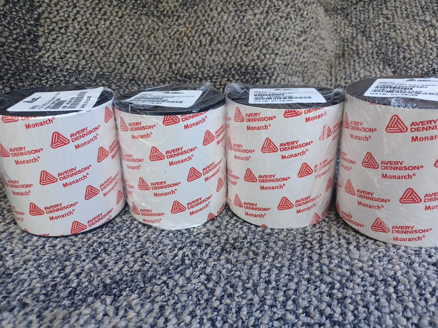 Avery Dennison Monarch  12077635H 9800 High Speed Wax 89mm×600m (Lot Of 4)