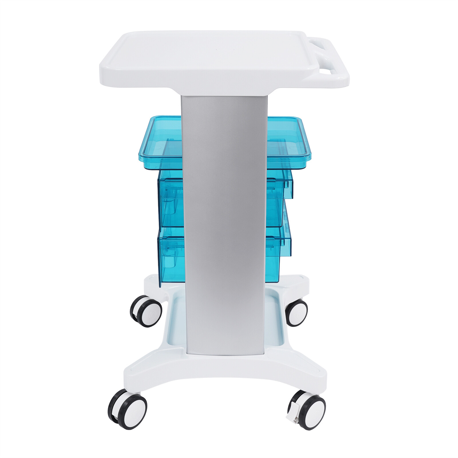 Medical Beauty Trolley Carts Mobile Cart Instrument With 3 Trays 360° wheels