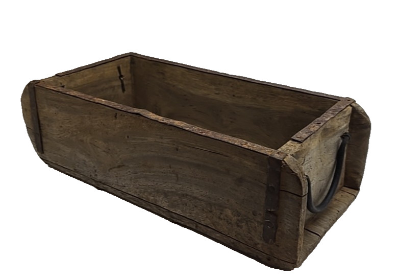 Vintage Wooden Brick Mold Rustic Farmhouse Cabin Decor Man Cave Wood Box Shelf