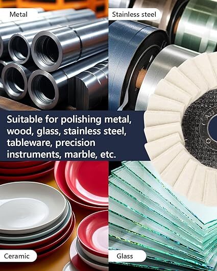 12Pack 4.5in Felt Flap Disc Wool Polishing Buffing Wheel Pad for Angle Grinder