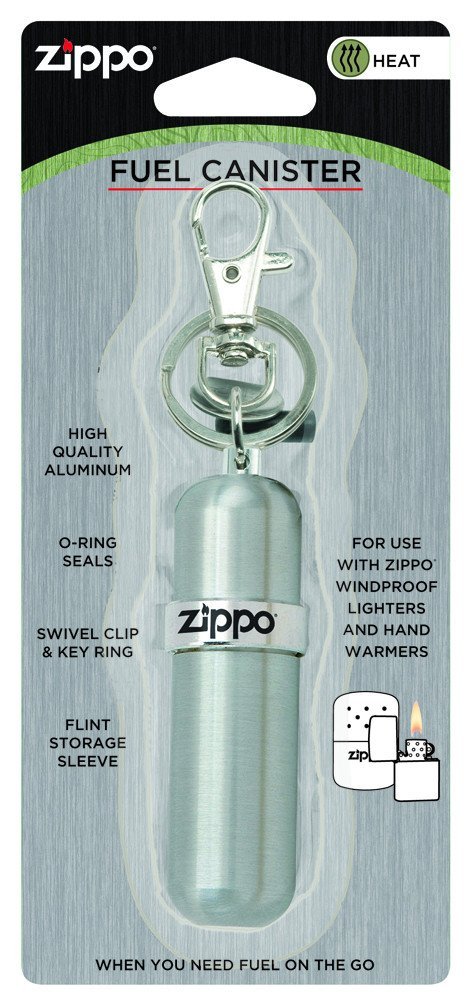 Zippo Fuel Canister with Key Ring, High Polished Silver, 121503, New In Box