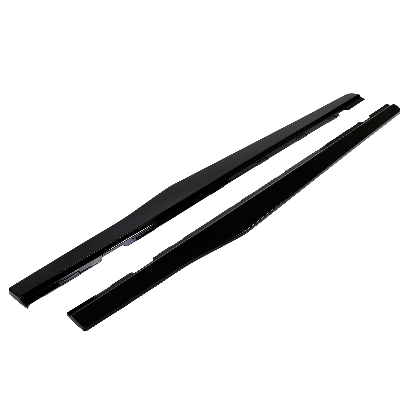 Side Skirts Extension For 2010-15 Chevy Camaro SS LS LT Gloss Black Rocker Panel
