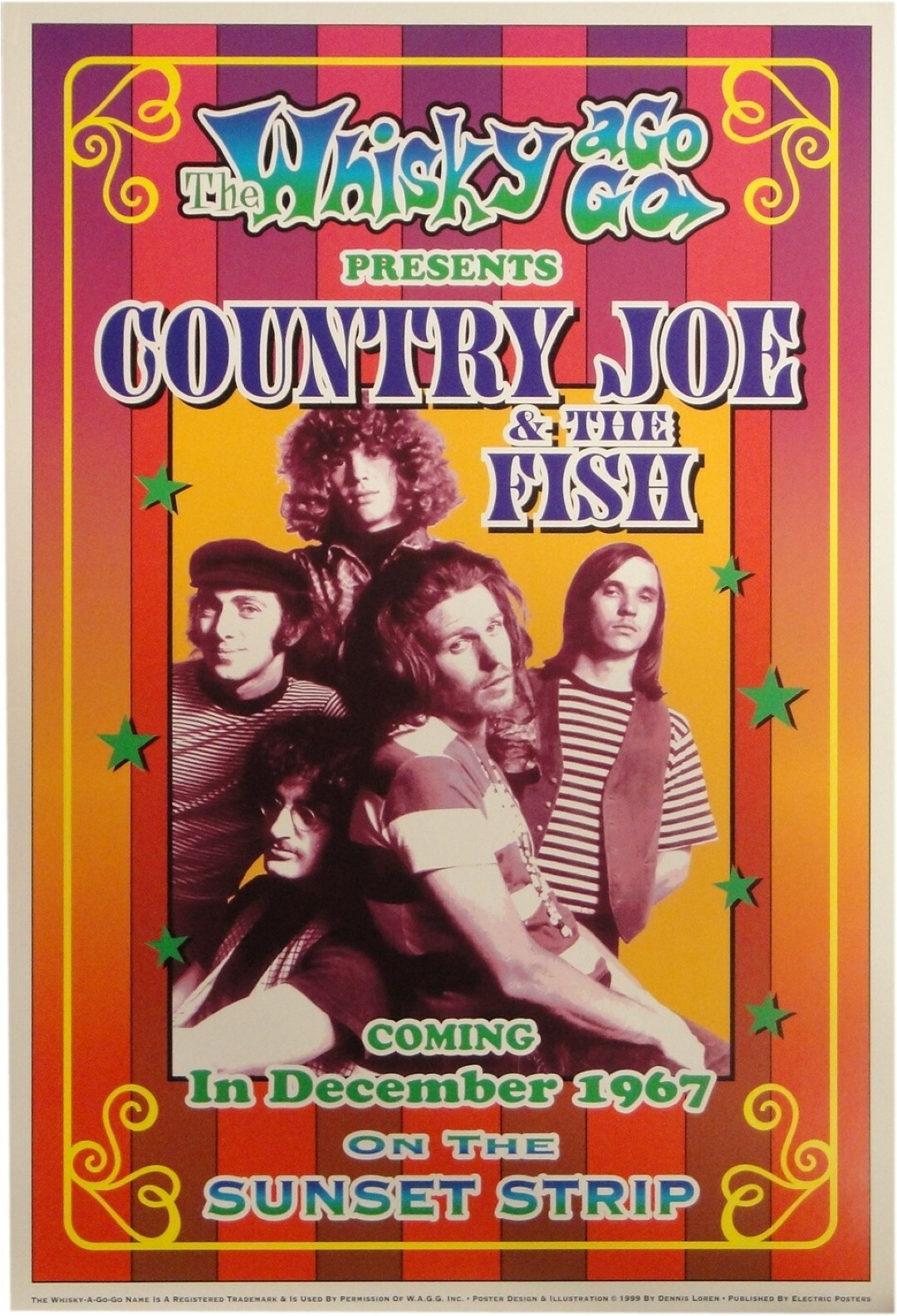 Country Joe & The Fish Whisky a Go Go 13x19 UNSIGNED Poster