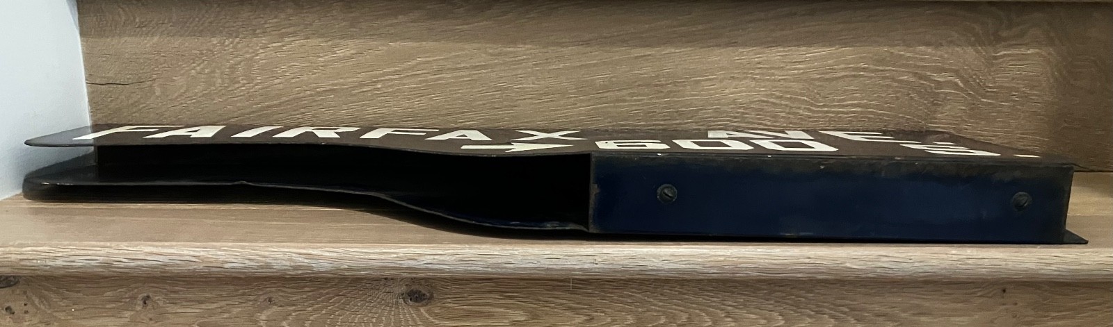 “FAIRFAX AVE” Vintage Shotgun Los Angeles Porcelain Street Sign 1946-1966