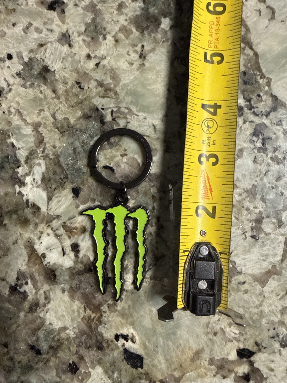 Monster Energy Drink Key chain Ring Green Logo Metal Enamel New - FREE SHIPPING!