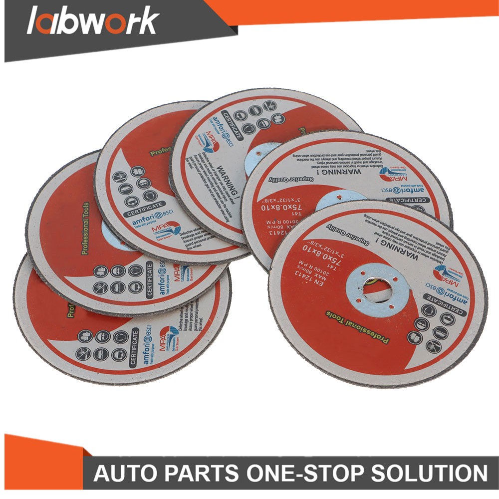 Labwork 25Pcs Cut Off Wheels Metal & Stainless Steel Cutting Discs 3"x1/32"x3/8"