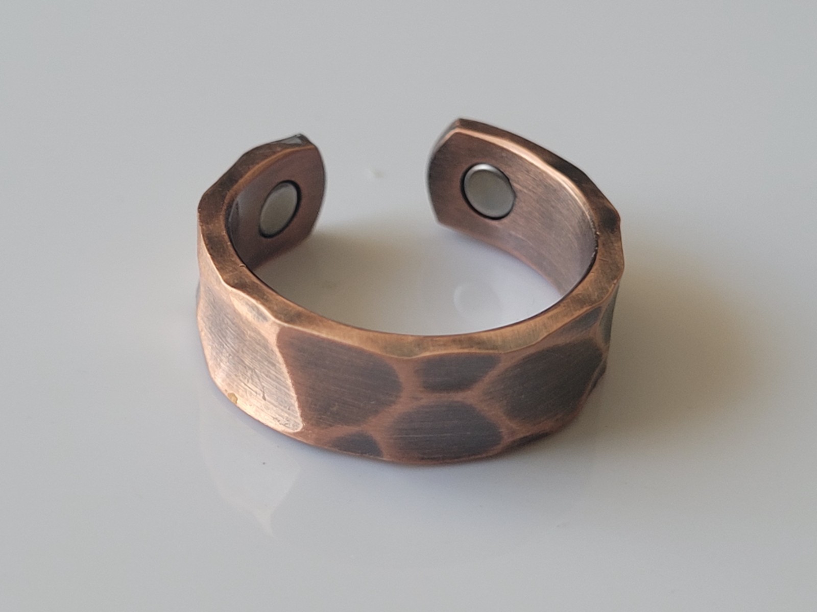 Pure Copper Magnetic Ring - Solid Copper Arthritis Adjustable Ring Hammered