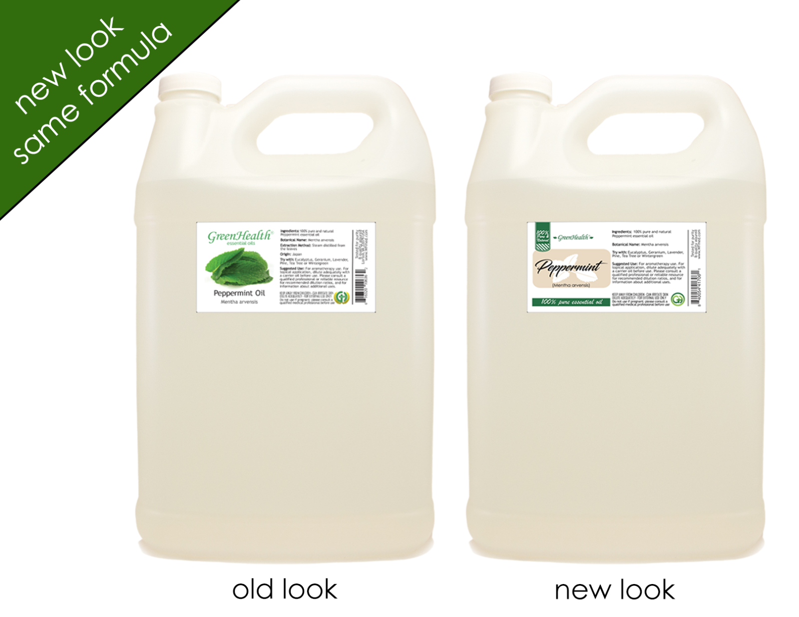 1 Gallon Bulk Peppermint Essential Oil 100% Pure Plastic Jug - GreenHealth