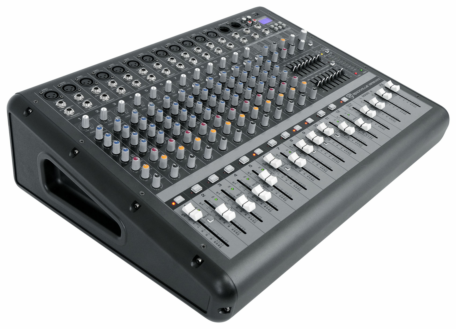 Rockville RPM1470 14-Channel 6000w Powered Mixer, USB, Effects For Church/School