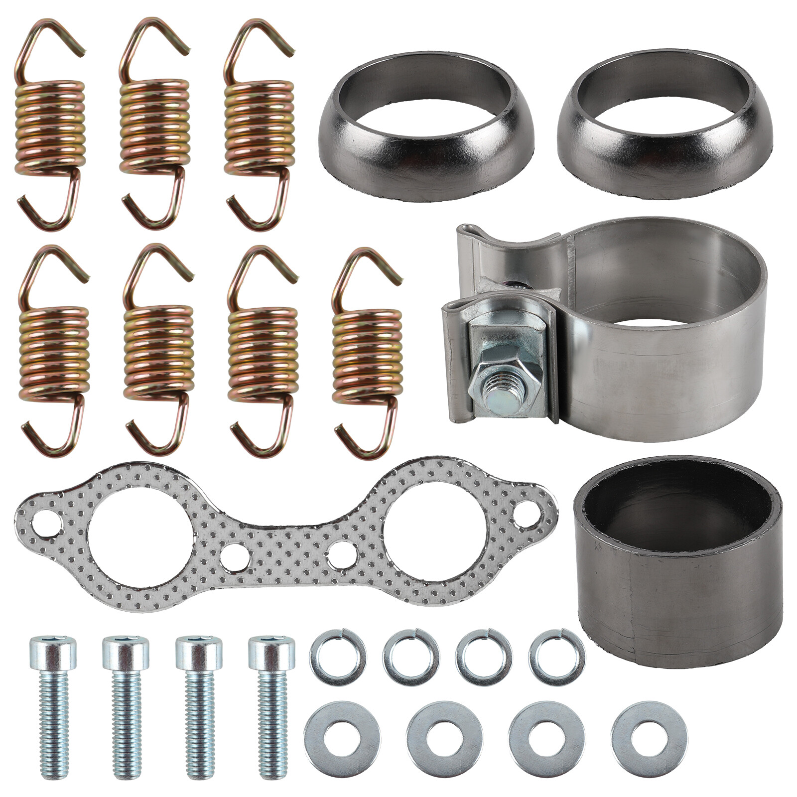 Exhaust Muffler Gasket Seal Spring Kit for Polaris Ranger RZR 800 EFI 2008-2010