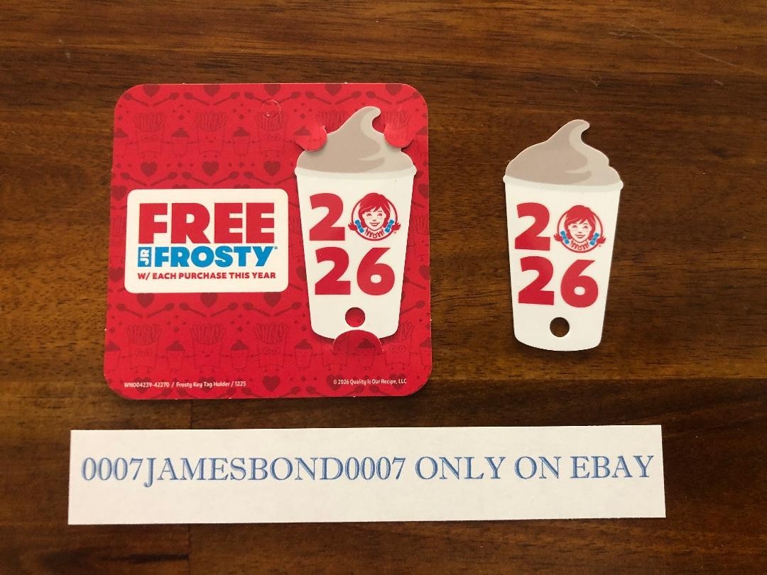 2026 WENDY'S JR FREE FROSTY KEY TAG WITH ANY PURCHASE SUPPORTS GREAT CAUSE #39.