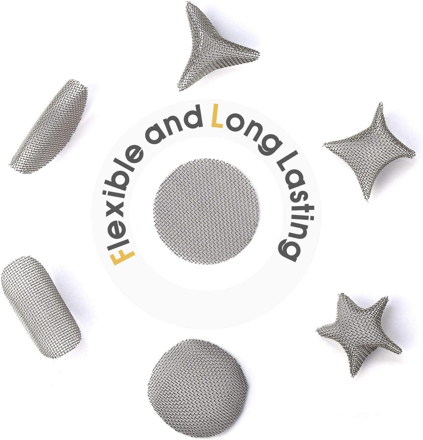 120 Pcs Pipe Screens Stainless Steel Screen Filter for Pipe 3/4 Mesh Pipe Filter