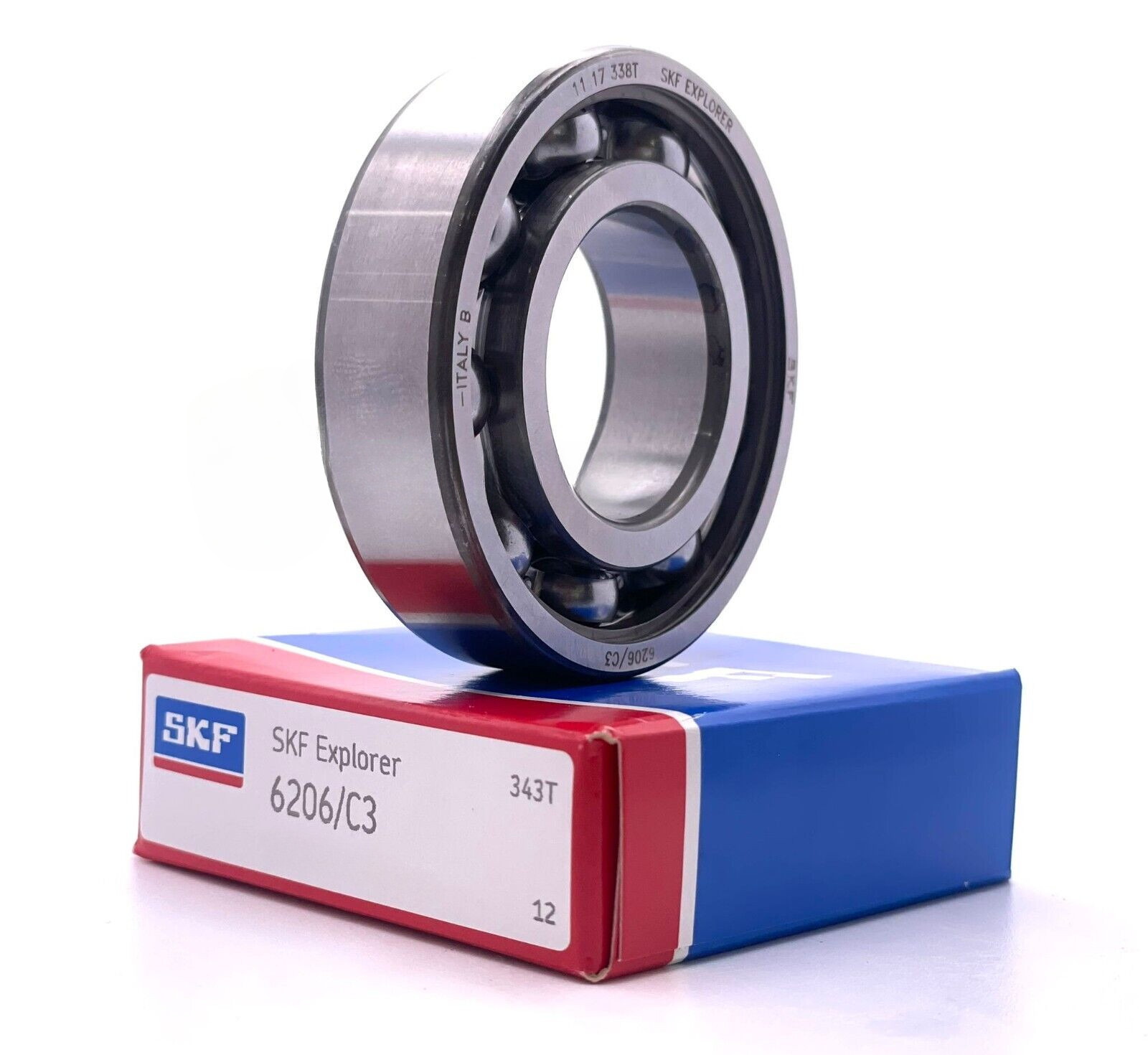 SKF 6206 C3 DEEP GROOVE BALL BEARING, OPEN, NO SEALS 30x62x16 mm