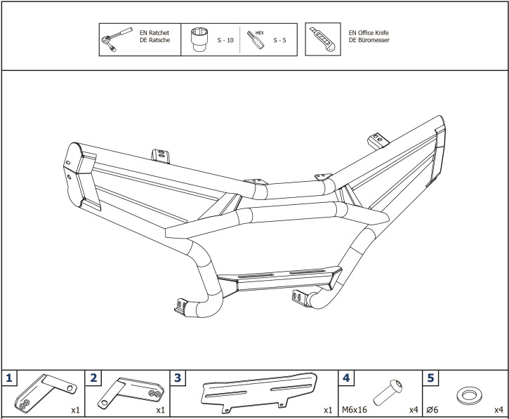 CF Moto CForce 800 / 1000 New Gen Front Bumper 2024+