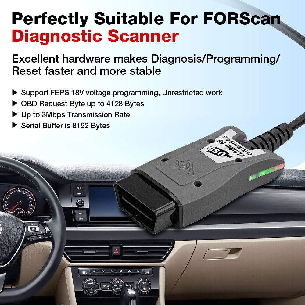 Vgate Official vLinker FS USB Adapter For Ford FORScan Switch Diagnostic Scanner