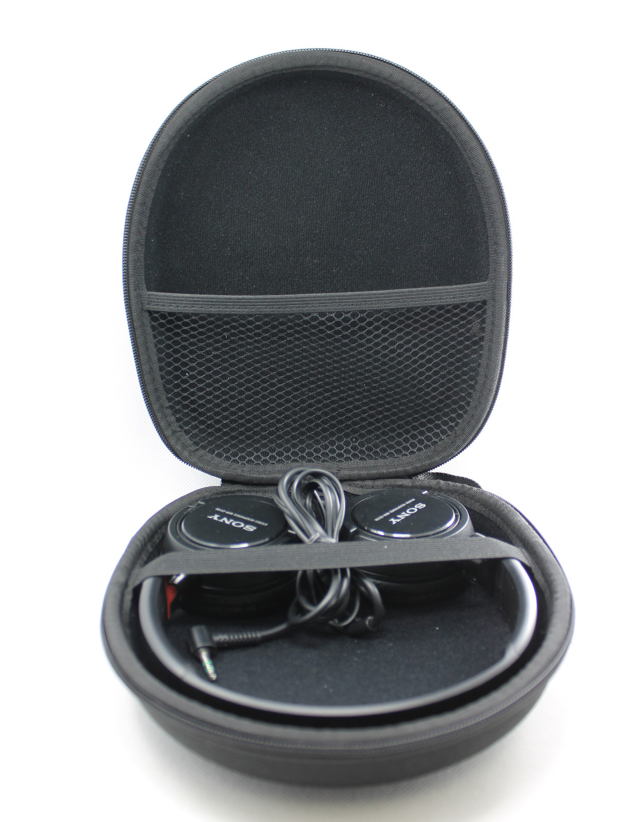 Protective Carrying Travel Case w/Net Pocket 4 On-Ear Swivel Foldable Headphones