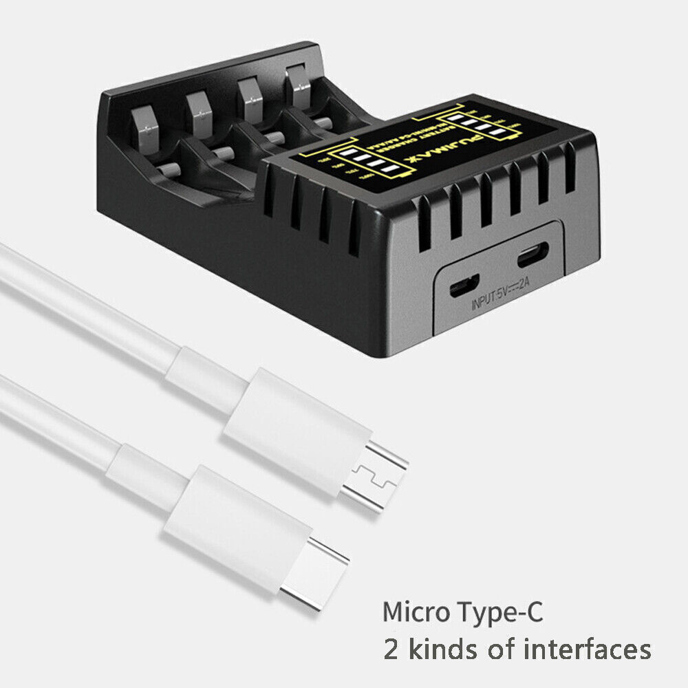 Intelligent Battery Charger 4 Slot For AA AAA NI-CD NI-MH Rechargeable Batteries