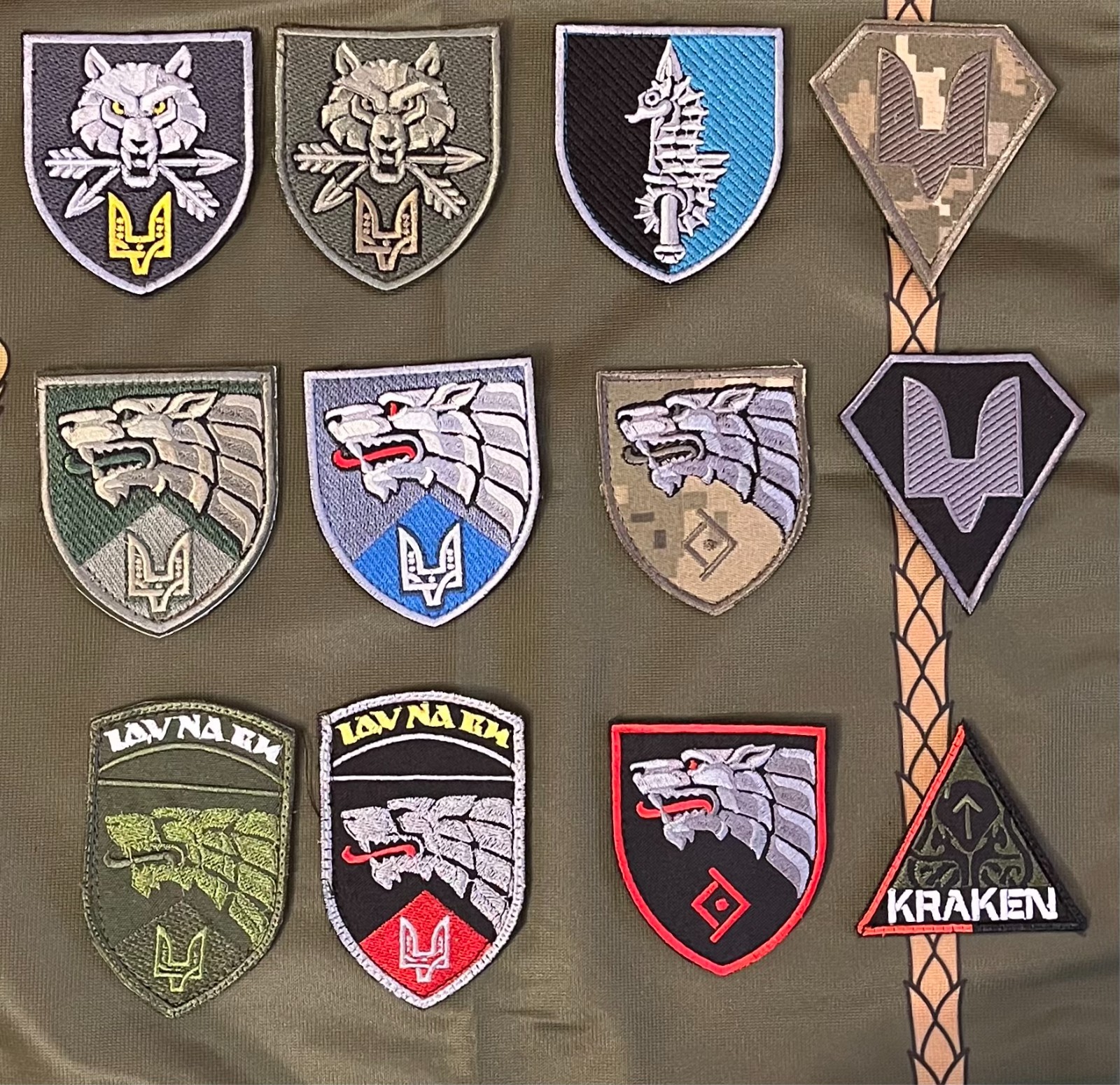 Ukraine patch set of 12 military army war patches of Ukrainian Special Forces