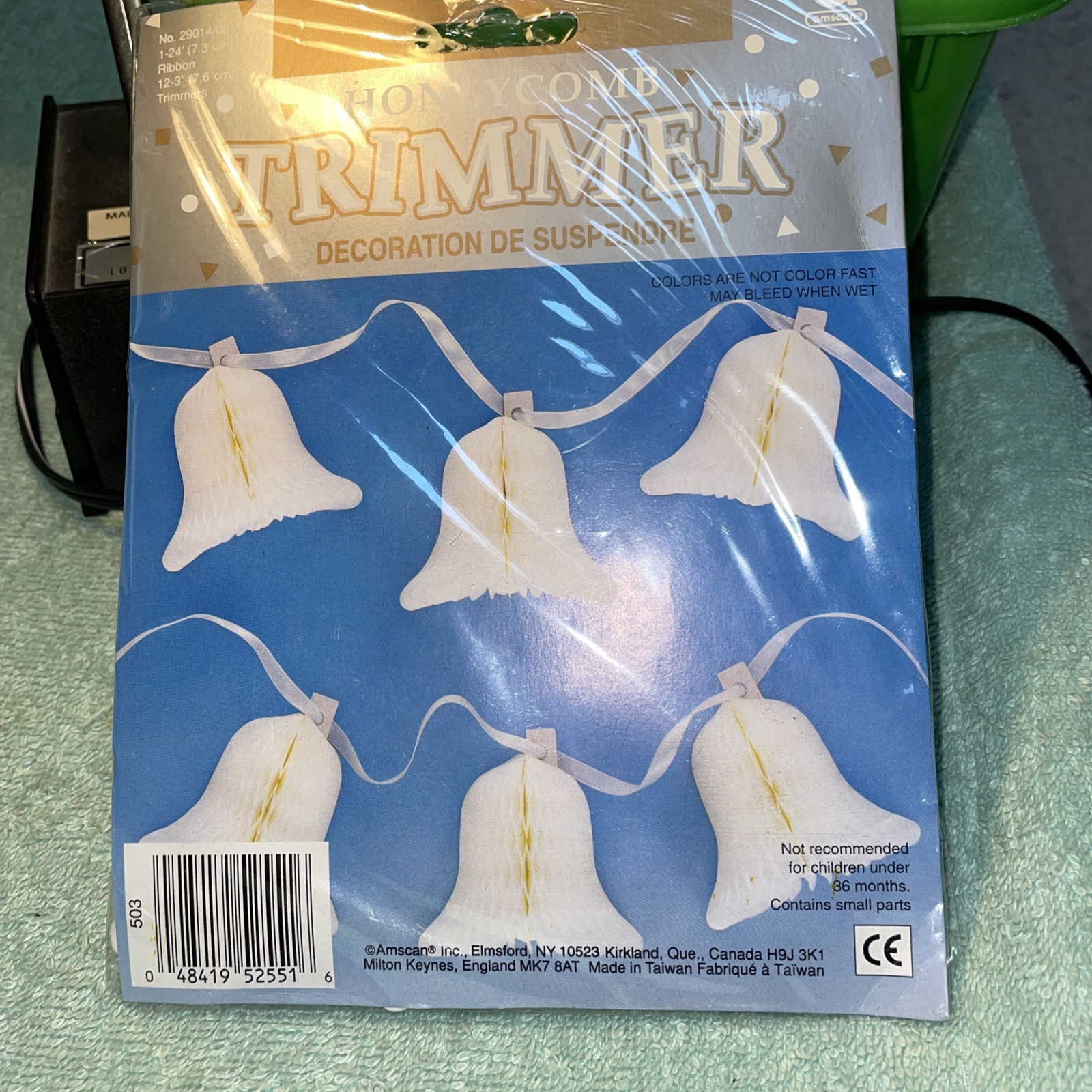 Amscan Honeycomb Trimmer 12 - 3 Inch Paper Bells Vintage New