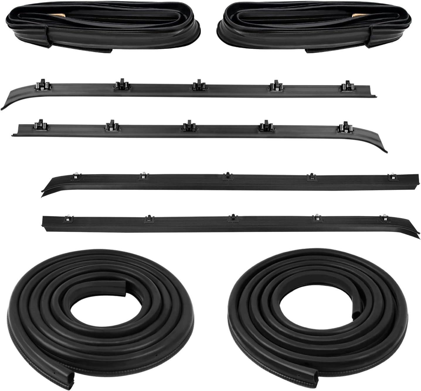 8PCS Door Seal Window Run Channel Sweep Felt Rubber Compatible with C1500 C25...