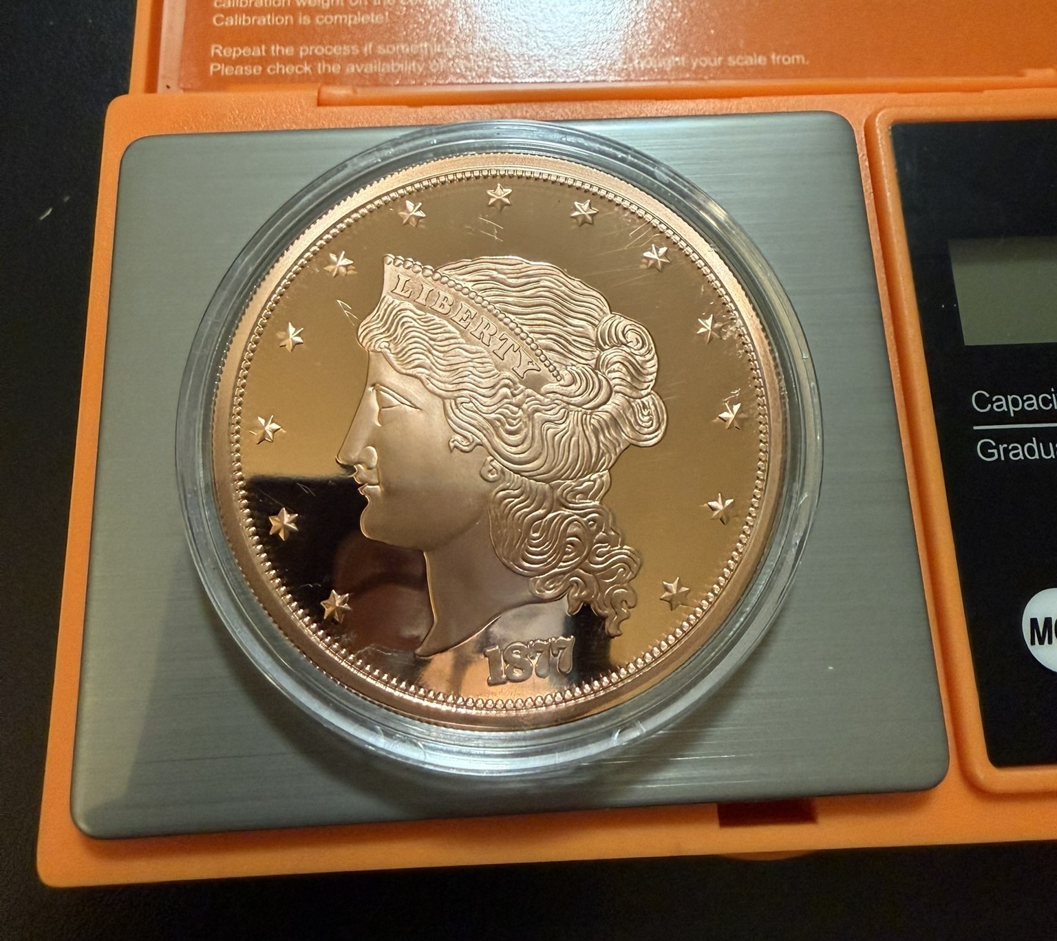 1877 Barber $50 Half-Union Proof 1.25 oz. Copper Round 99.9% Copper