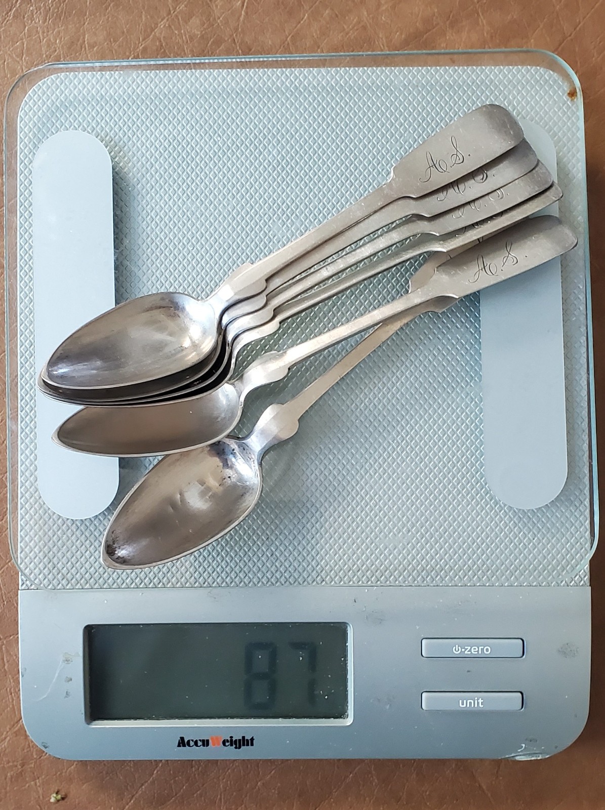 6 Antique Continental Silver Spoons – 12 Loth Marks (5) + 1 Variant – Liebel