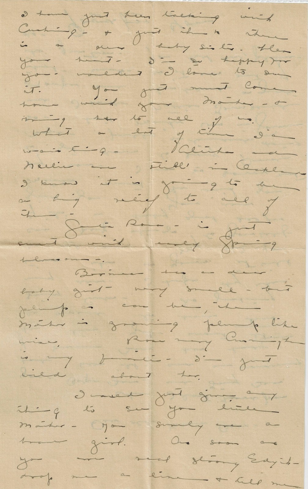 1913 Letter from Santa Rosa, CA (?) to El Paso, TX