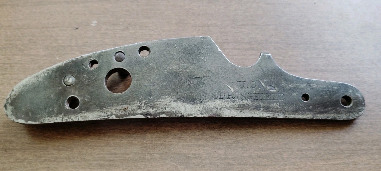 ORIGINAL US ARMY SPRINGFIELD LOCK PLATE