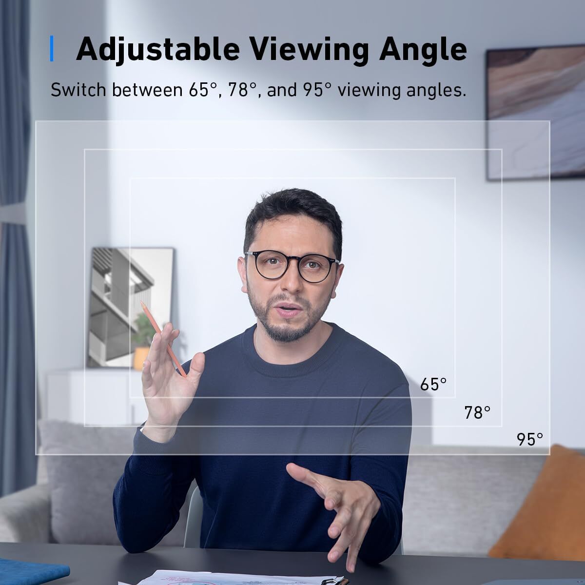 AnkerWork C310 Webcam 4K Camera with Cover AI Auto Focus AI Noise Canceling Mic