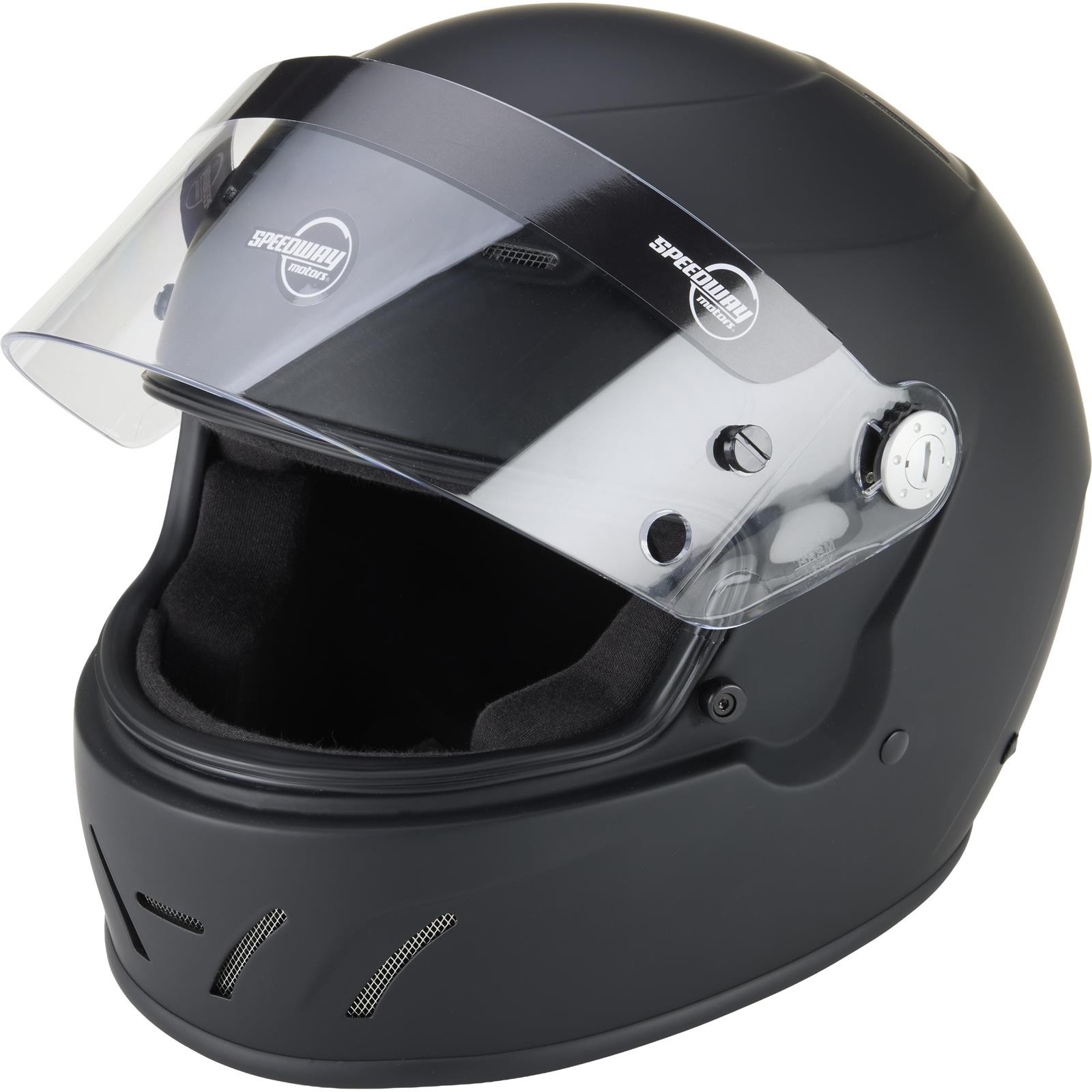 Speedway Motors Lightweight SA2025 Racing Helmet, Flt Black, L