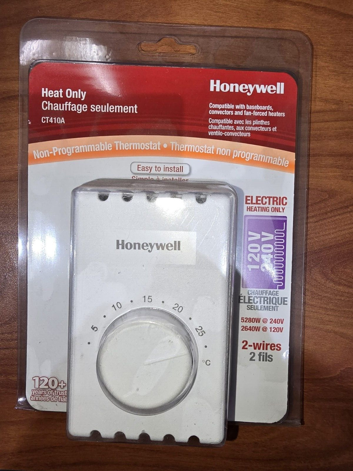 HONEYWELL CT410A ELECTRIC HEAT THERMOSTAT "BRAND NEW US STOCK"