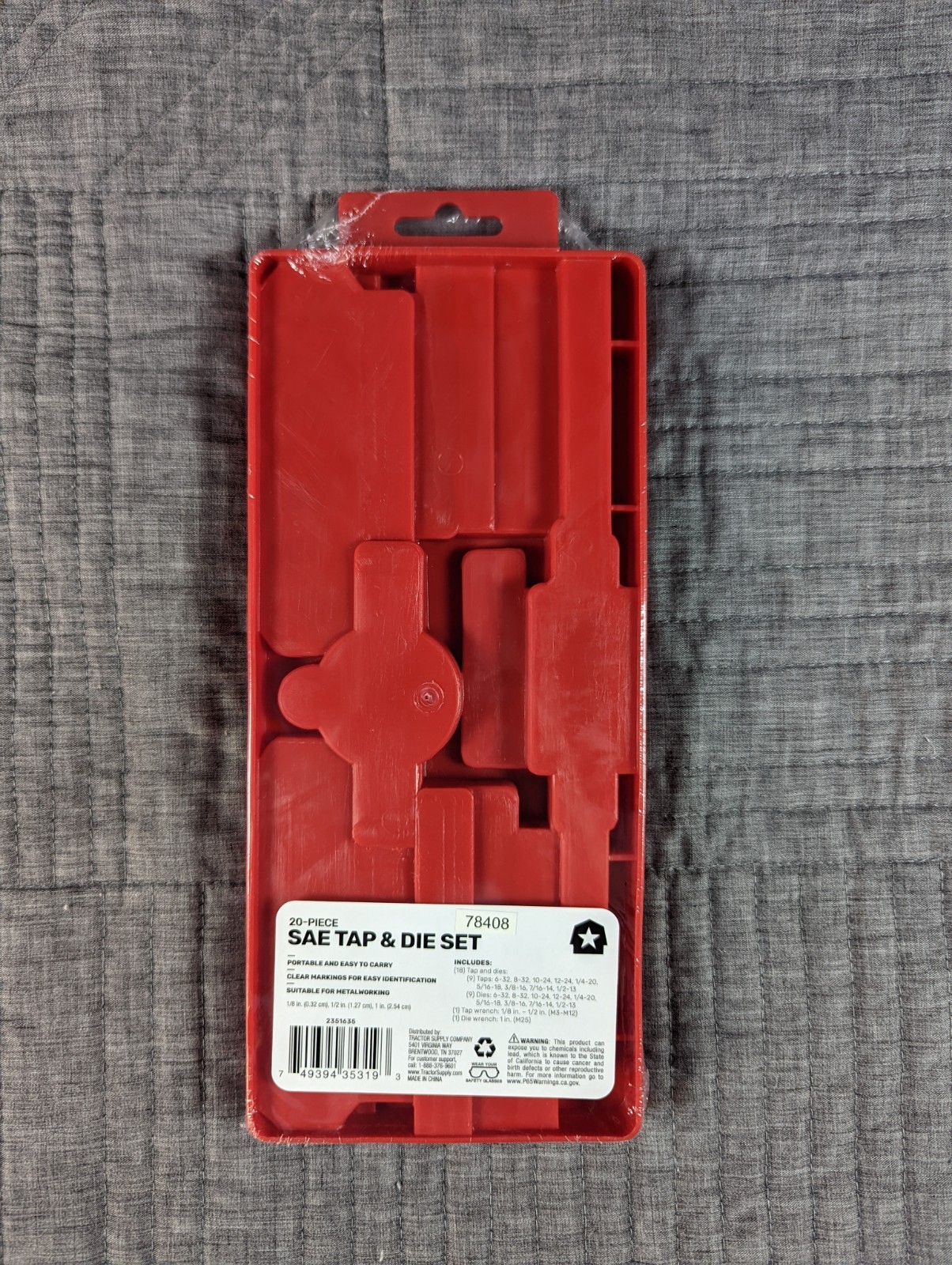 SAE Tap and Die Set 20 Piece