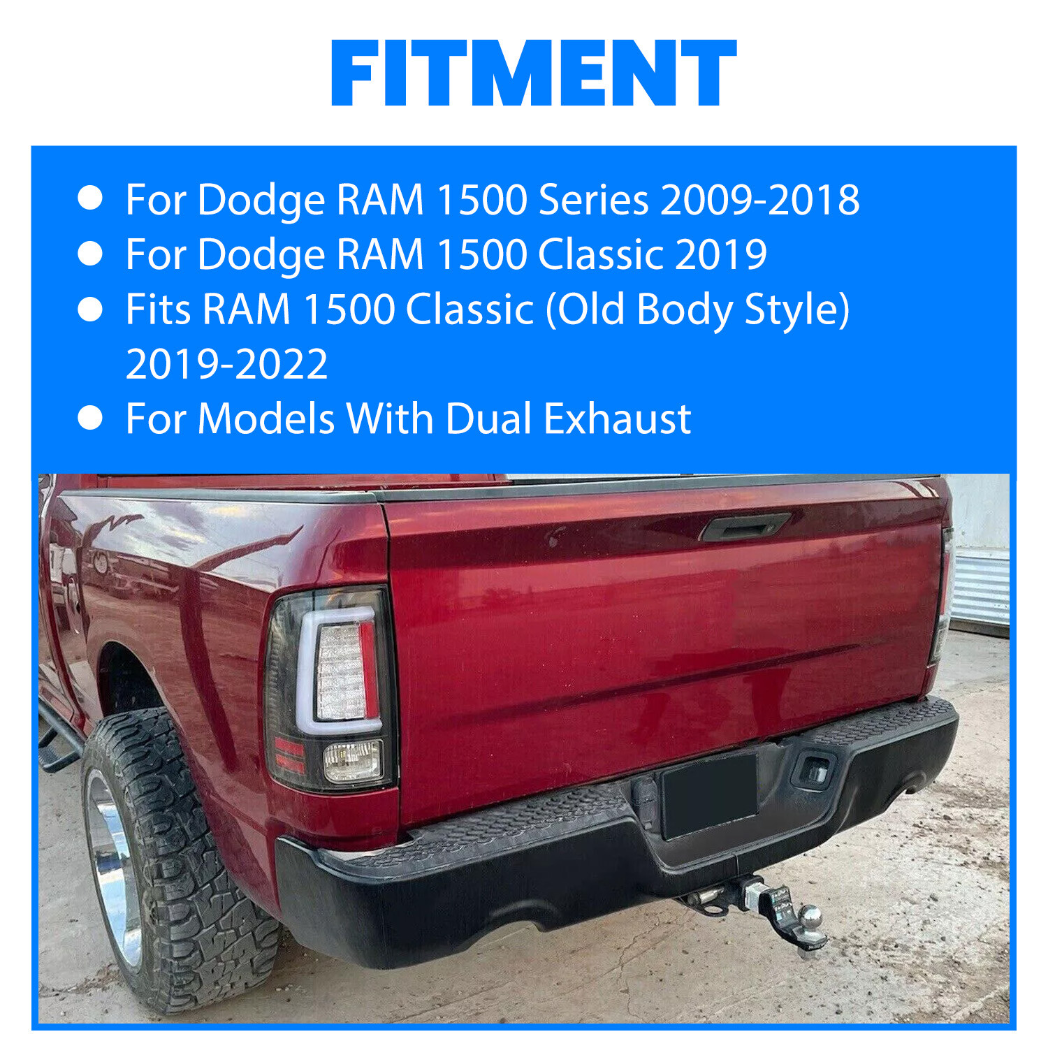 Painted To Match - Rear Step Bumper Assembly for 2009-2018 Dodge RAM 1500
