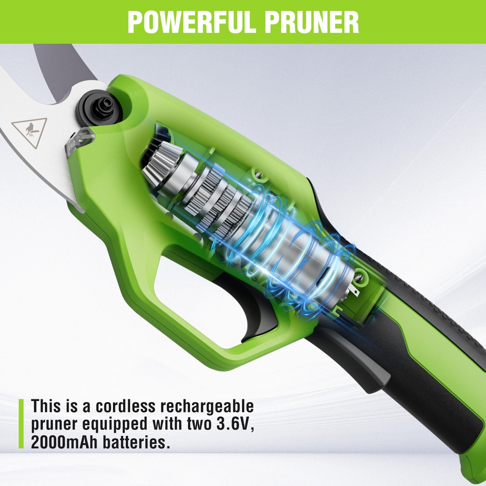 7.2V Battery Powered Electric Pruning Shear Cordless Tree Pruner Garden Scissors