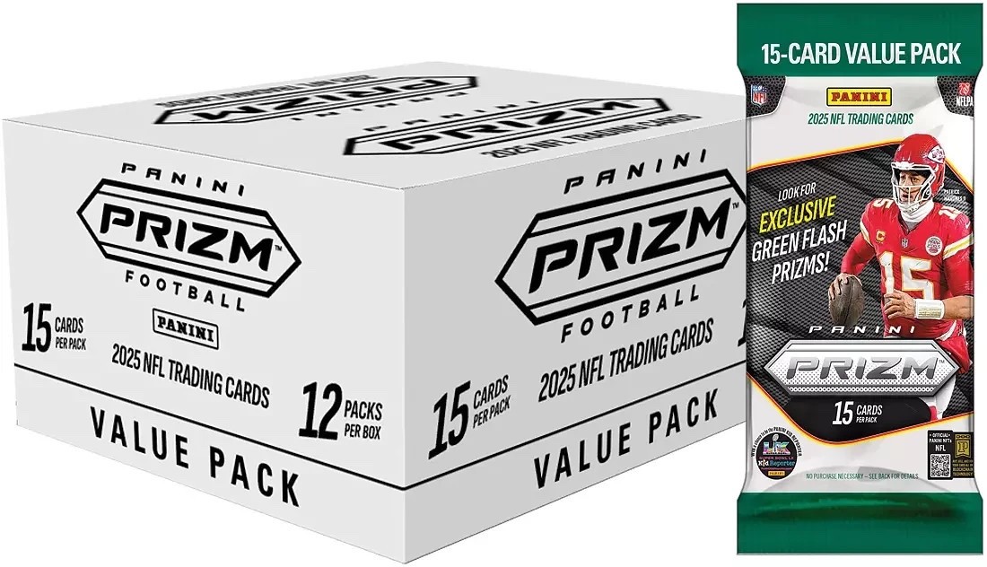 2025 Panini Prizm Football NFL Factory Sealed 12 Pack Fat Value Pack Box